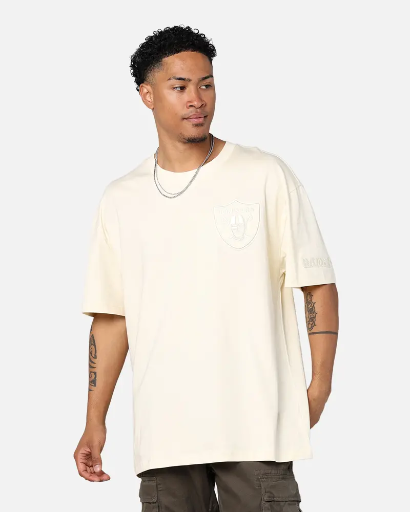Pro Standard Las Vegas Raiders Drop Shoulder T-Shirt Eggshell 1