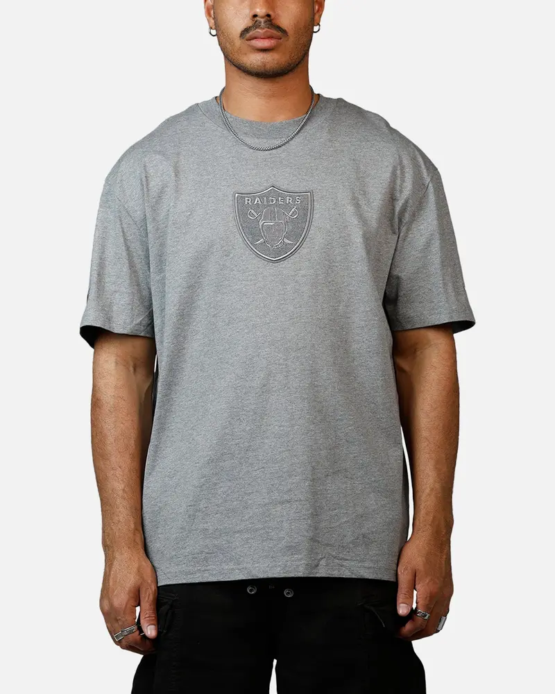 Pro Standard Las Vegas Raiders Reverse French Terry T-Shirt Grey 1