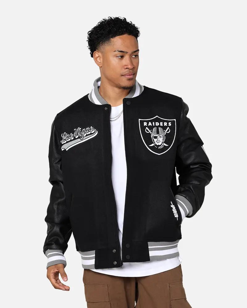 Pro Standard Las Vegas Raiders Wool Varsity Jacket Black/Grey 1