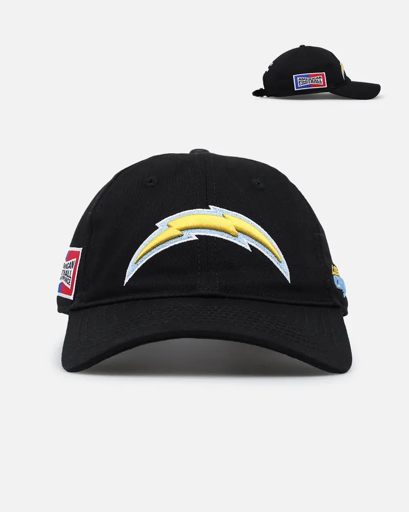Pro Standard Los Angeles Chargers Fast Lane Logo Dad Hat Strapback Black 1
