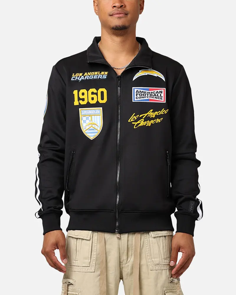 Pro Standard Los Angeles Chargers Fast Lane Track Jacket Black 1