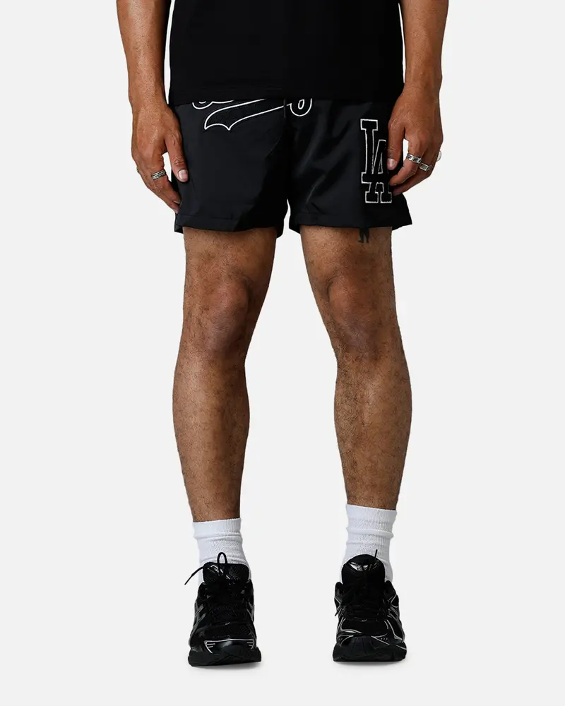 Pro Standard Los Angeles Dodgers Chenille Shorts Black 1
