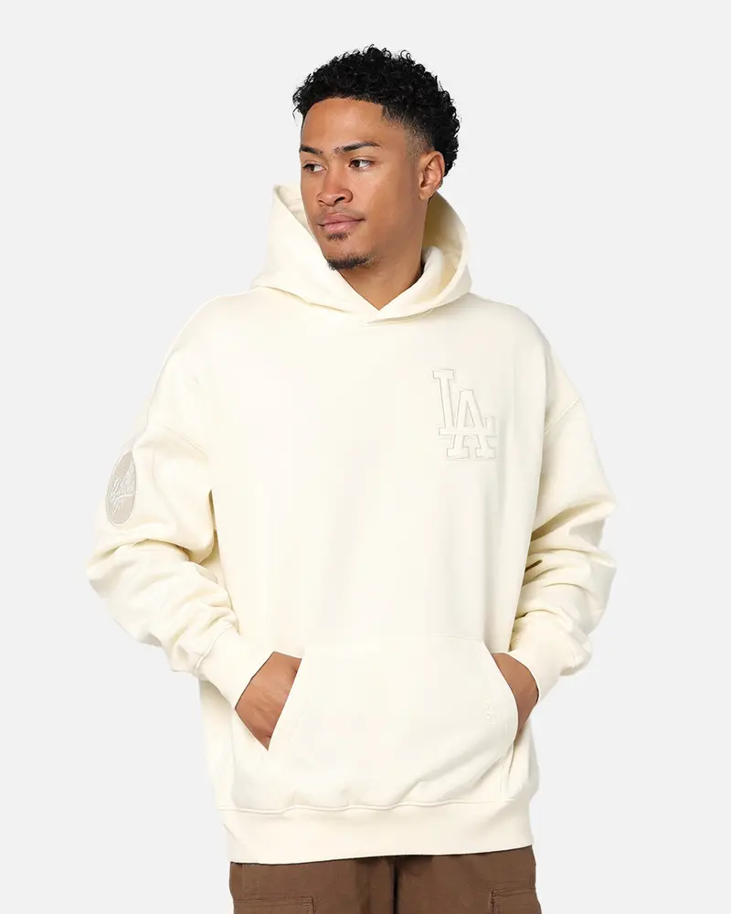 Pro Standard Los Angeles Dodgers Drop Shoulder Hoodie Eggshell 1