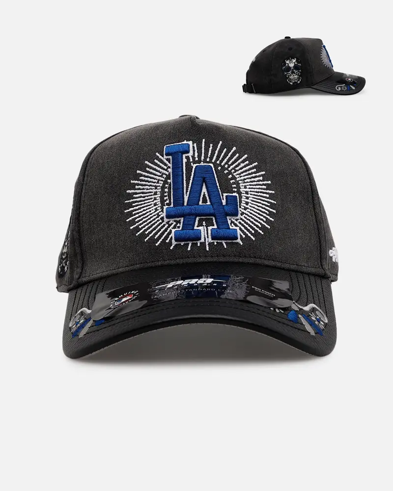 Pro Standard Los Angeles Dodgers 'Eternal Skull' Pro Pinch Strapback Black/Blue 1