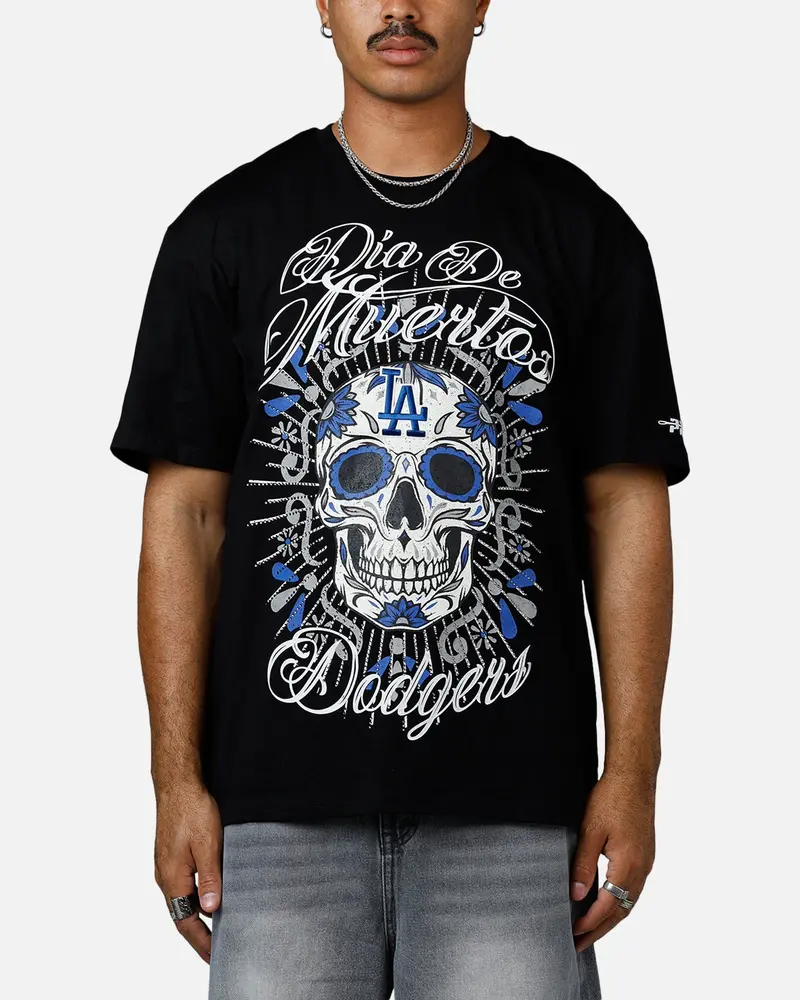 Pro Standard Los Angeles Dodgers Eternal Skull T-Shirt Black/Blue 1
