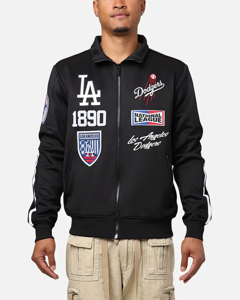 Pro Standard Los Angeles Dodgers Fast Lane Track Jacket Black 1