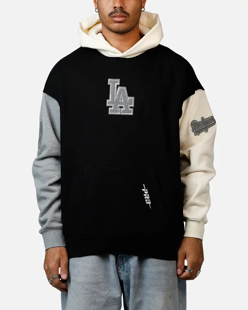 Pro Standard Los Angeles Dodgers Reverse French Terry Hoodie Black/Grey 1