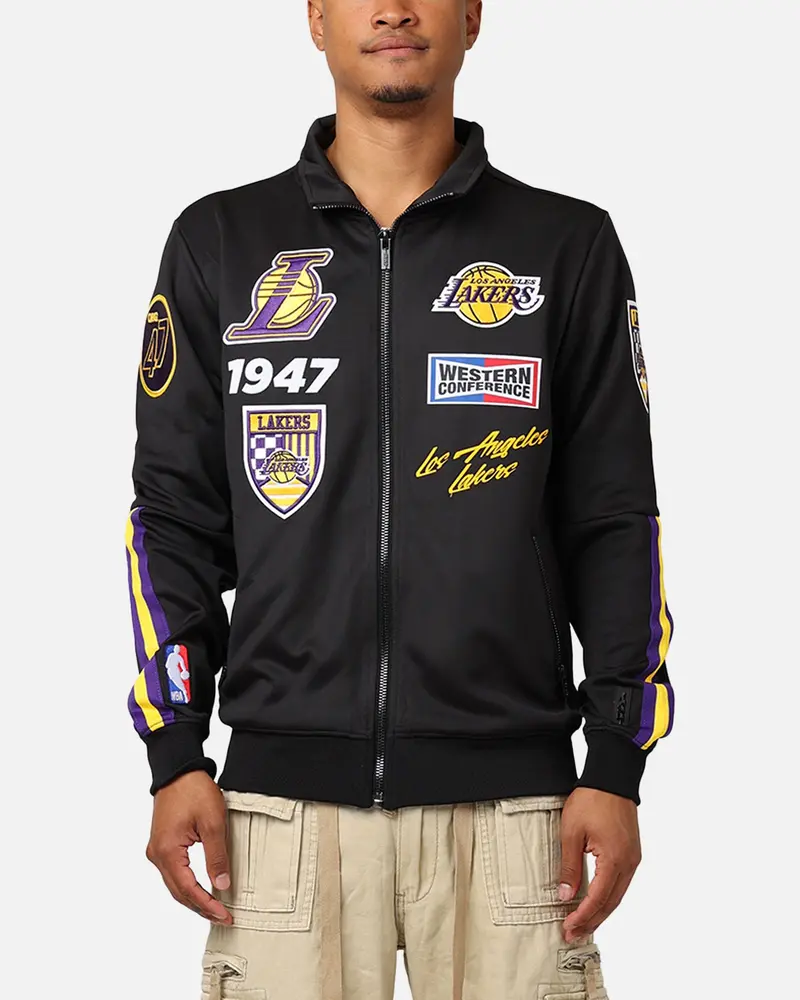 Pro Standard Los Angeles Lakers Fast Lane Track Jacket Black/Purple 1