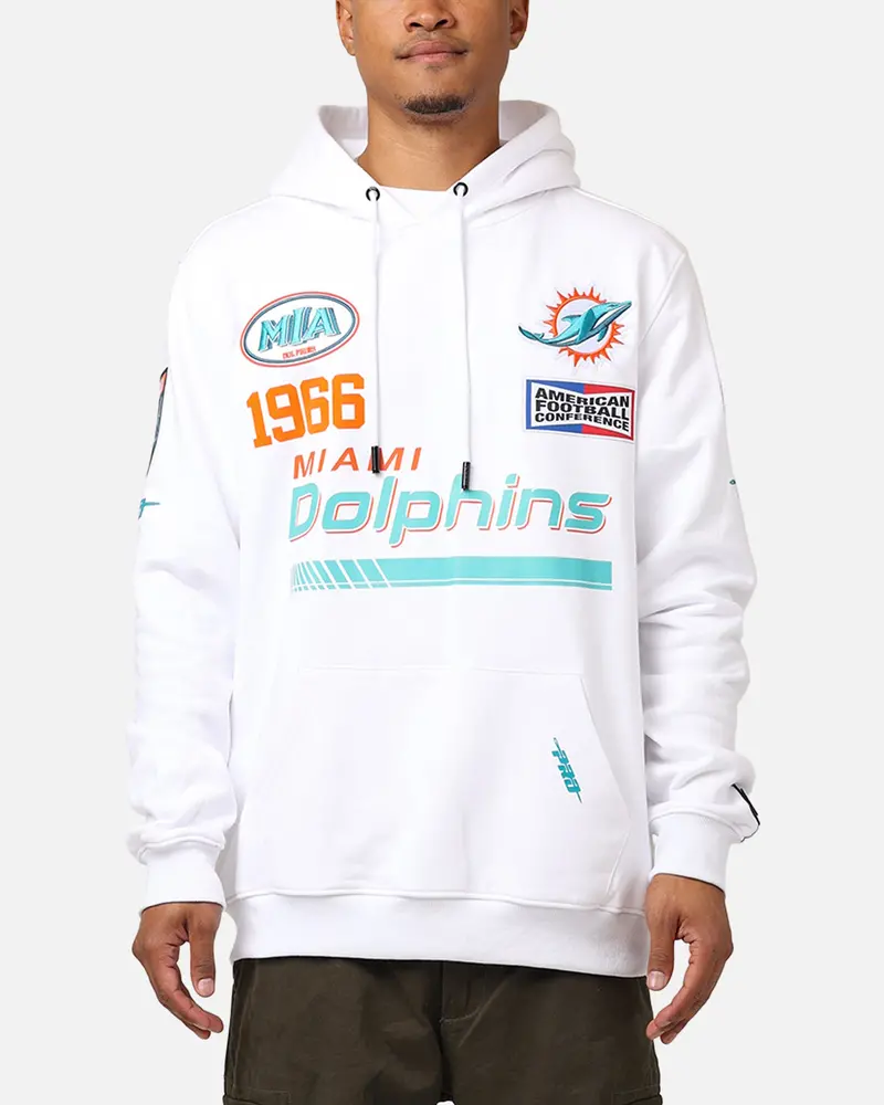 Pro Standard Miami Dolphins Fast Lane Hoodie White 1