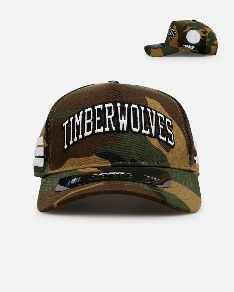 Pro Standard Minnesota Timberwolves 'Woodland Camo' Pro Pinch Snapback Camo 1