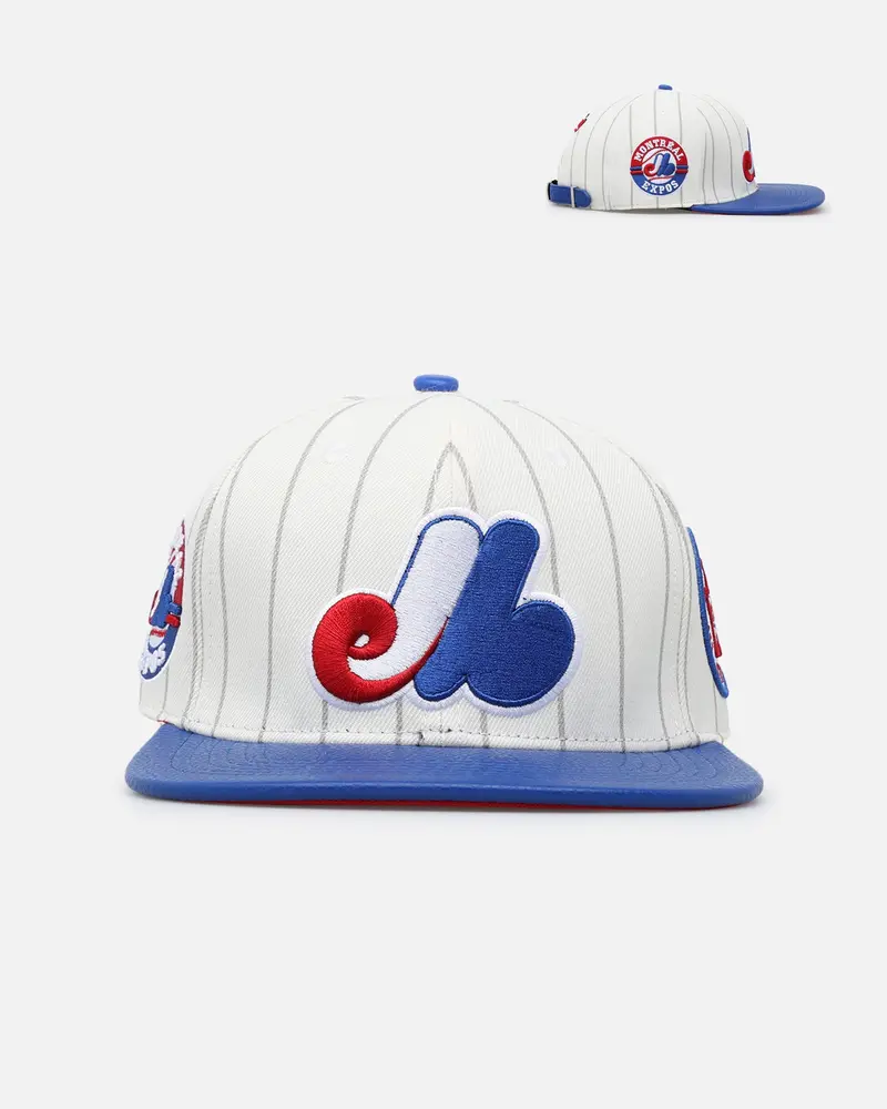 Pro Standard Montreal Expos Classic Logo Wool Strapback Eggshell/Yellow 1