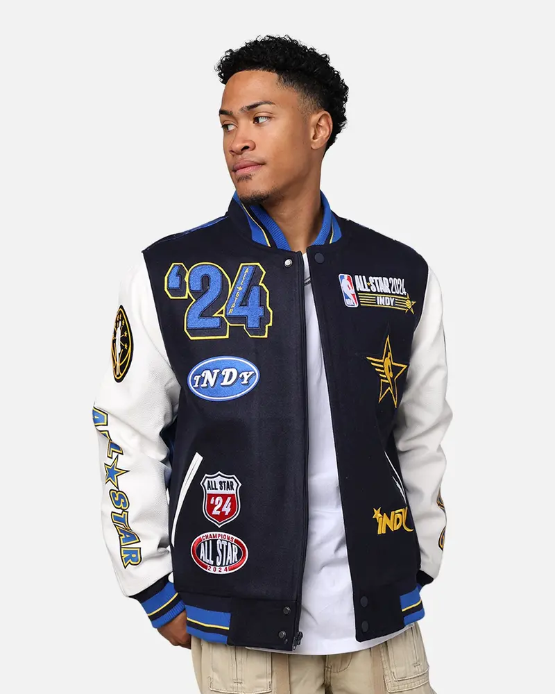 Pro Standard Nba All Star Game 2024 Wool Varsity Jacket Midnight Navy/Royal 1