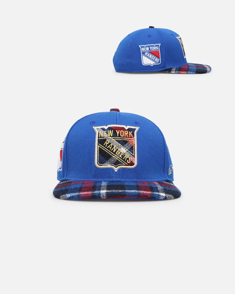 Pro Standard New York Rangers Prep Plaid Snapback Royal Blue 1