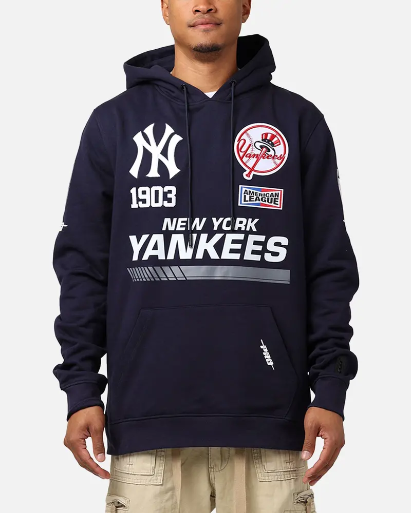 Pro Standard New York Yankees Fast Lane Hoodie Midnight Navy 1