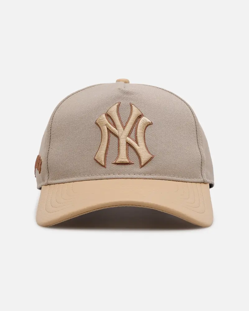 Pro Standard New York Yankees 'Gramercy' Pinch Front Strapback Taupe 1