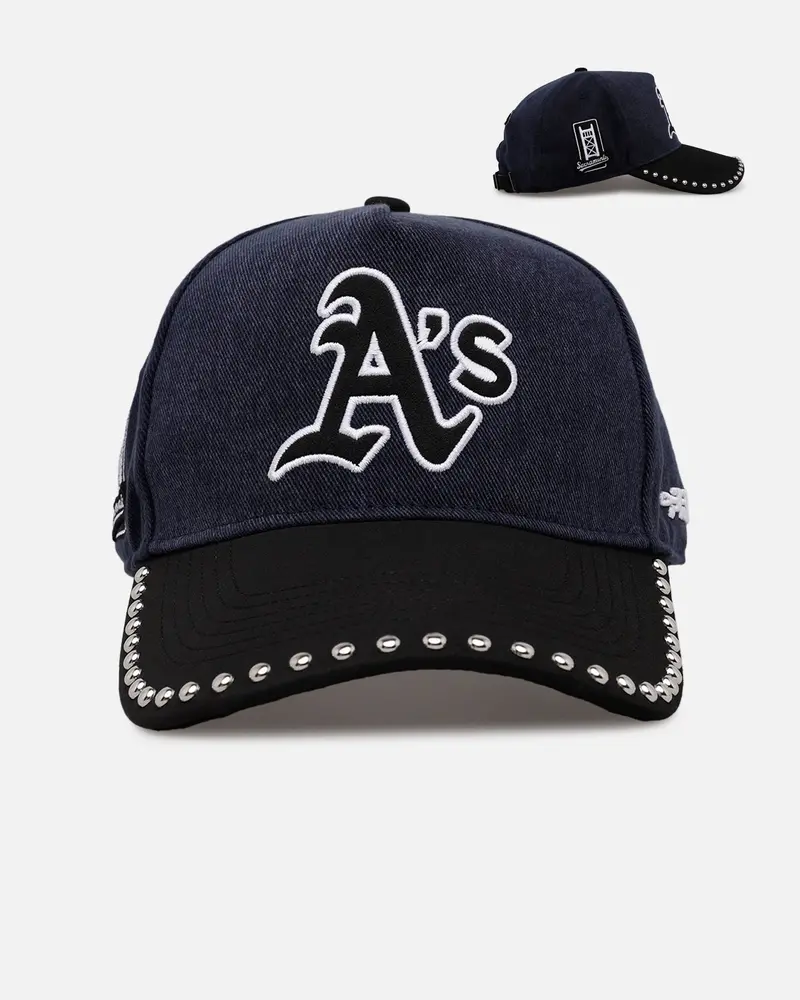 Pro Standard Oakland Athletics 'Polished Hardware' Pro Pinch Strapback Navy 1