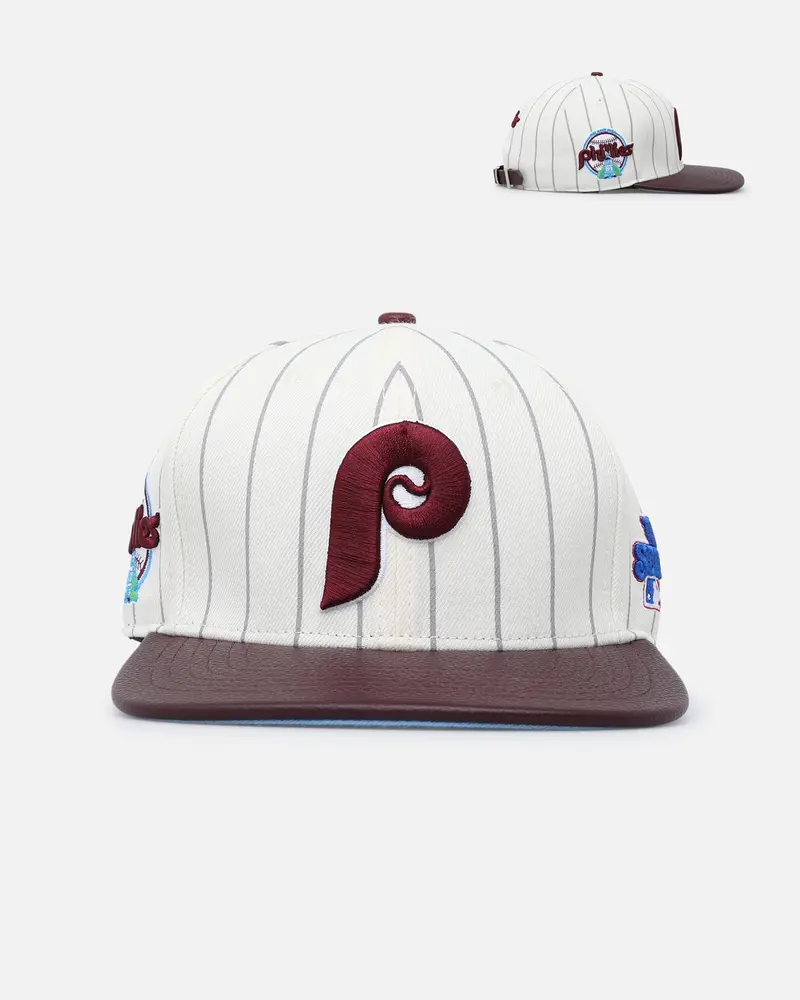 Pro Standard Philadelphia Phillies Classic Logo Wool Strapback Eggshell/Yellow 1