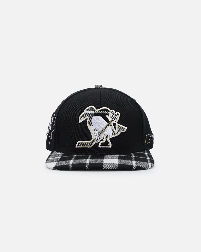 Pro Standard Pittsburgh Penguins Pro Prep Plaid Snapback Black 1
