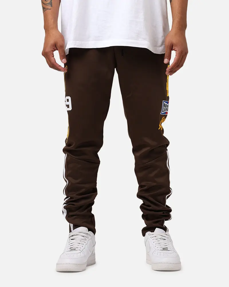 Pro Standard San Diego Padres Fast Lane Track Pants Brown 1