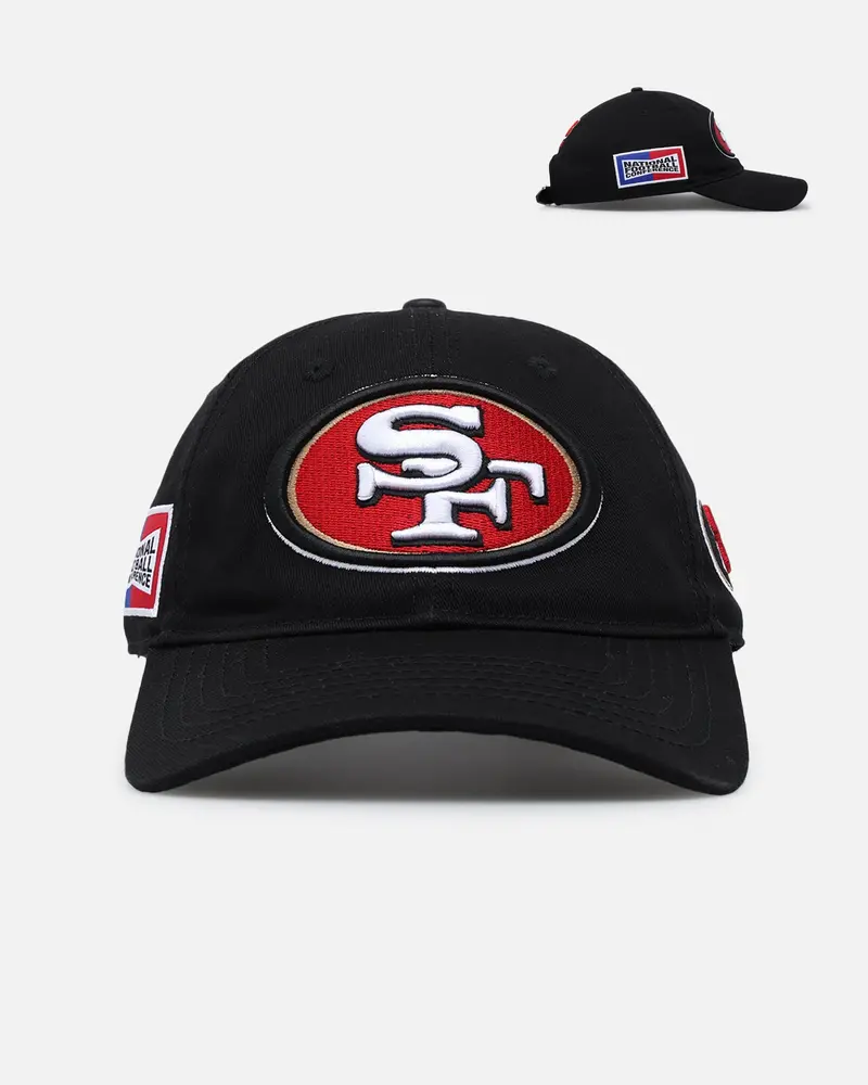 Pro Standard San Francisco 49Ers Fast Lane Logo Dad Hat Strapback Black 1