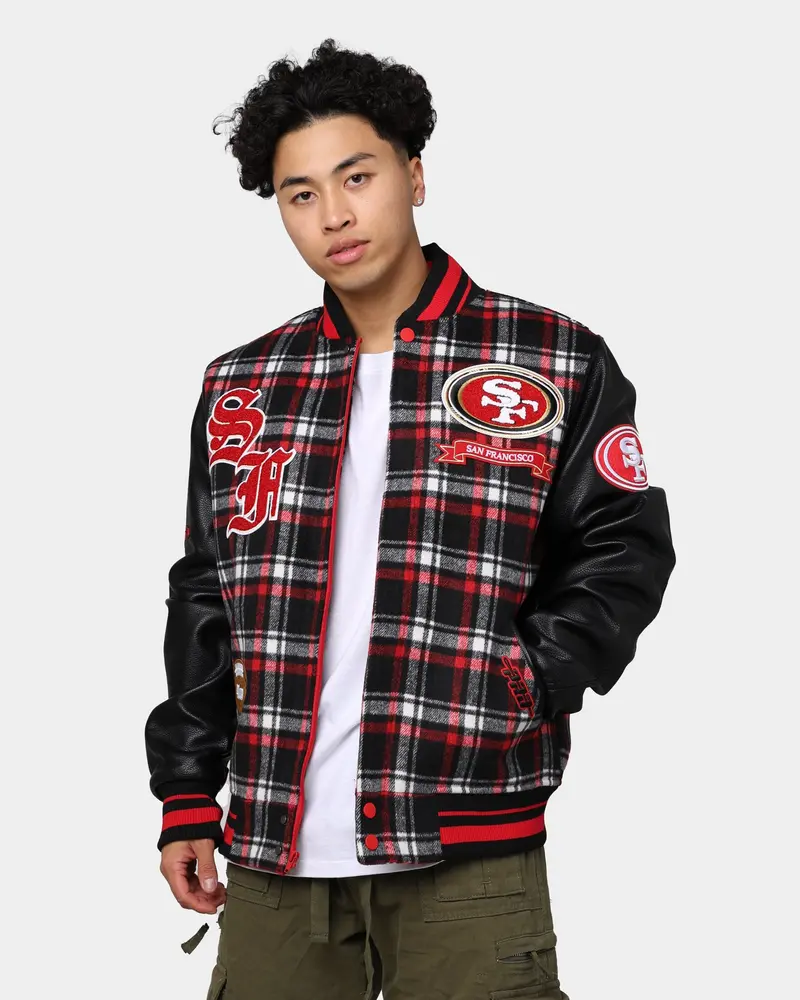 Pro Standard San Francisco 49Ers Pro Prep Plaid Jacket Red/Black 1