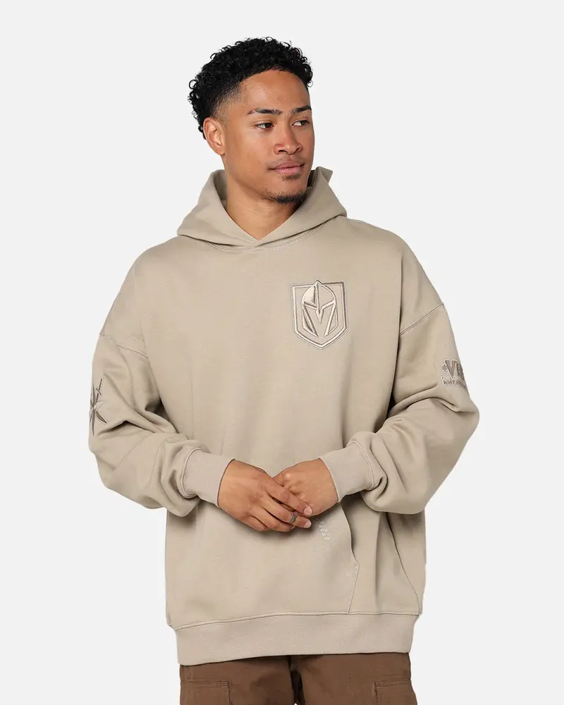 Pro Standard Vegas Gold Knights Drop Shoulder Hoodie Taupe 1