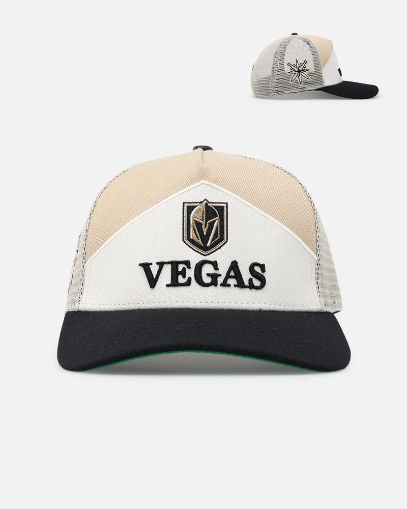 Pro Standard Vegas Golden Knights Fast Lane Trucker Snapback Gold 1