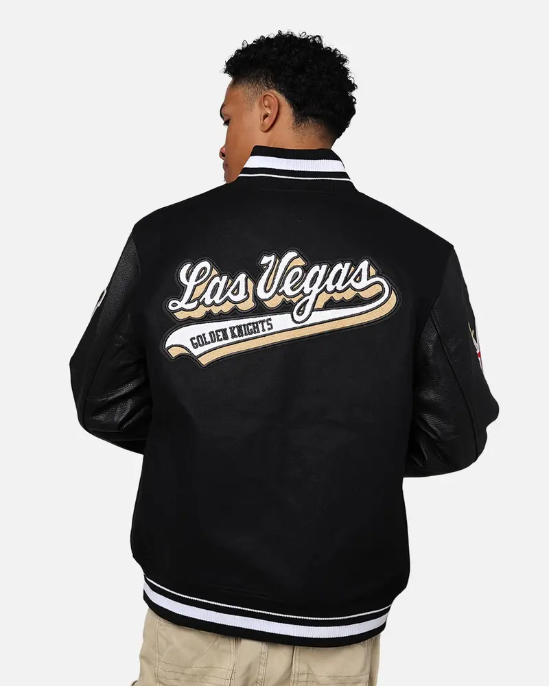 Pro Standard Vegas Golden Knights Wool Varsity Jacket Black 1