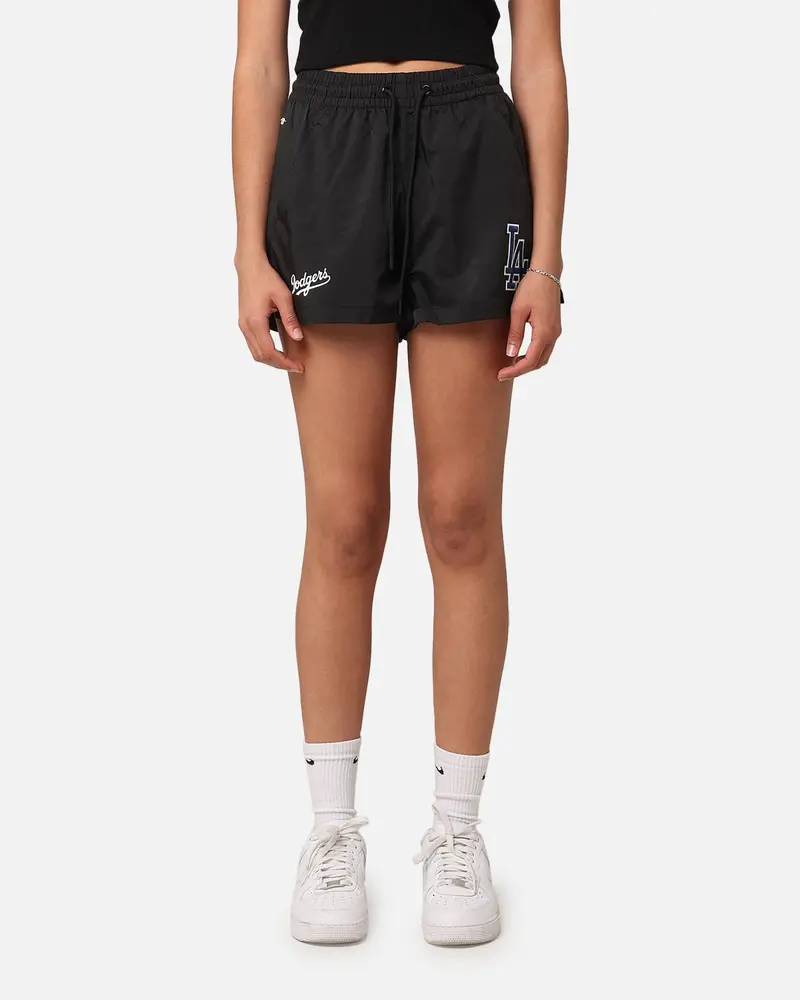 Pro Standard Women's Los Angeles Dodgers Woven Shorts Black 1