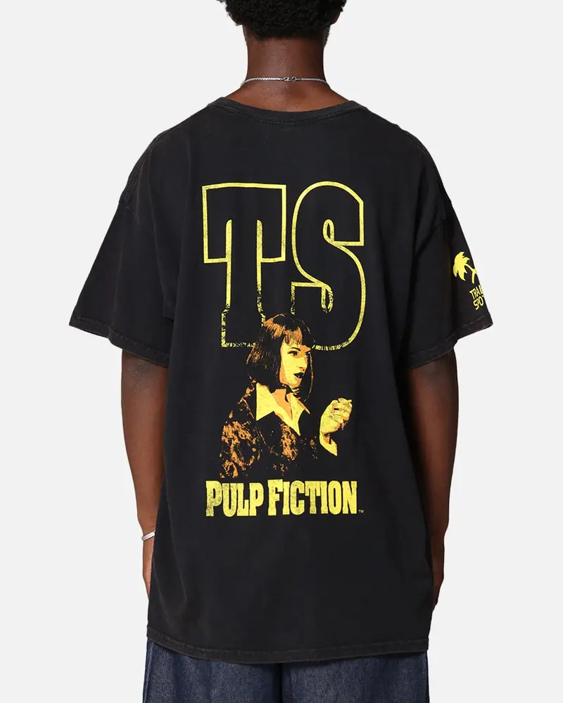Pulp Fiction Mia Wallace Vintage T-Shirt Black Vintage 1