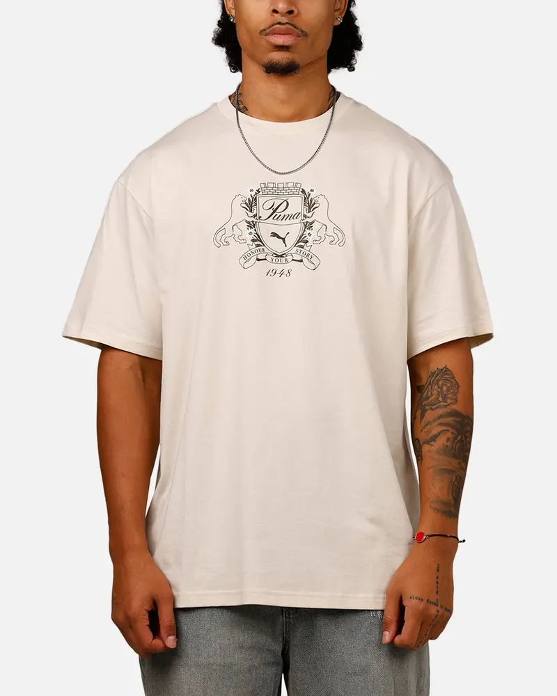 Puma Family Legacy T-Shirt Cream 1