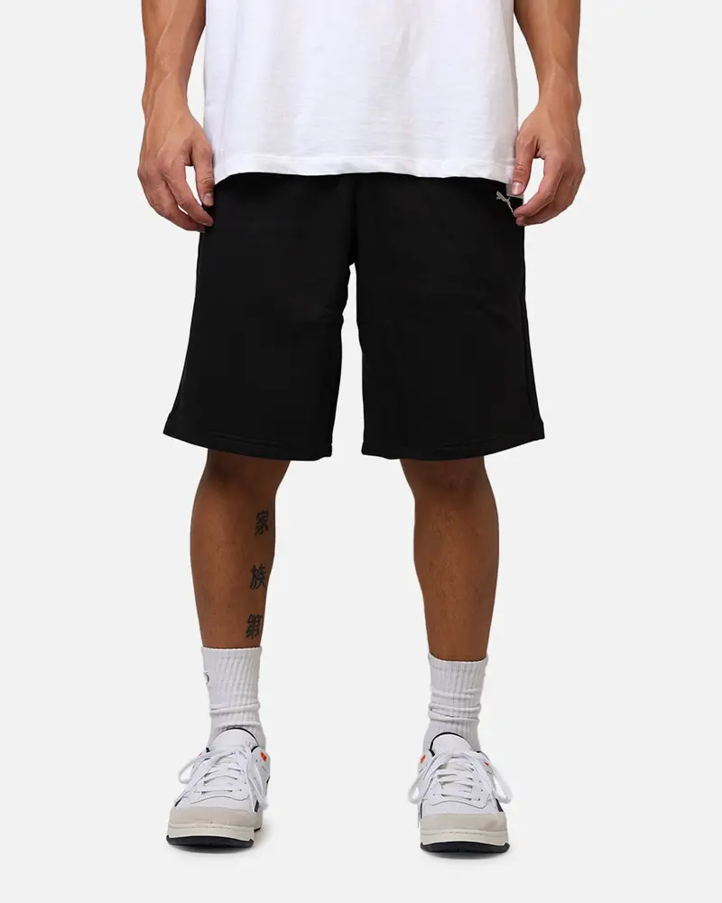 Puma X Bmw Mms New Essential Fleece Shorts Black 1
