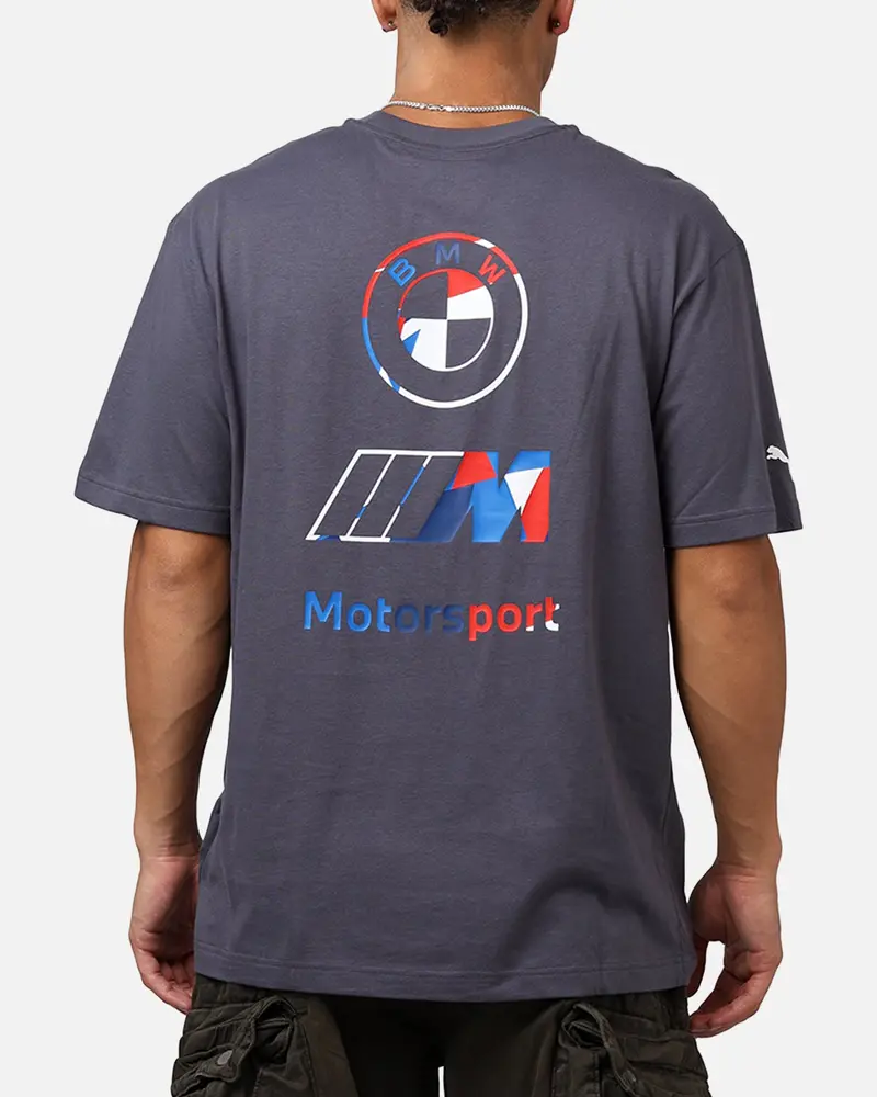 Puma X Bmw Mms Stacked Logo T-Shirt Grey 1