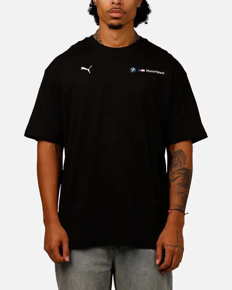 Puma X Bmw Mms Stacked Lux T-Shirt Black 1