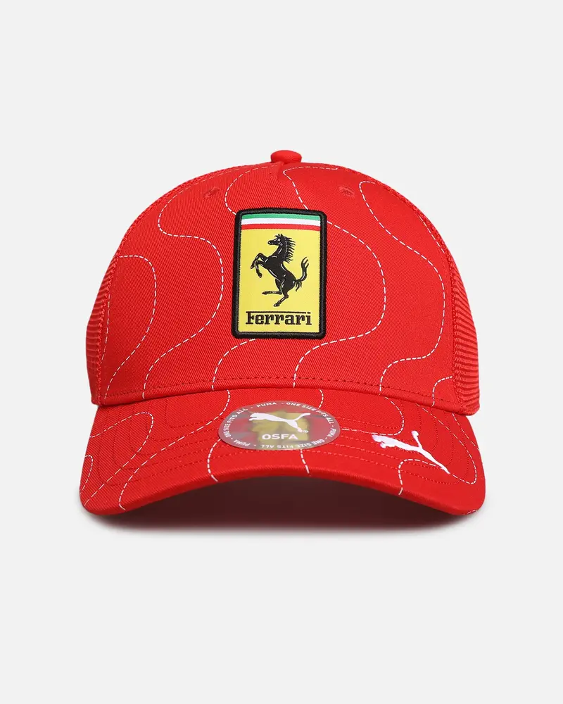 Puma X Scuderia Ferrari Monza Trucker Snapback Cap Rosso Corsa 1