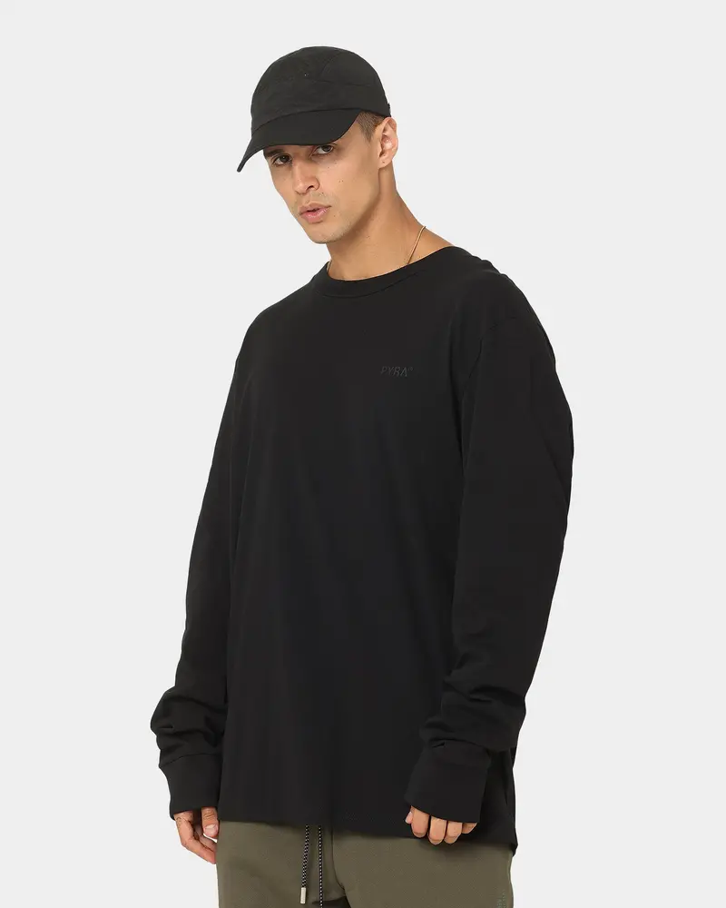 Pyra Nero Mock Long Sleeve T-Shirt Black 1