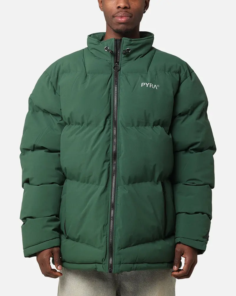 Pyra Padded Puffa Jacket Green 1