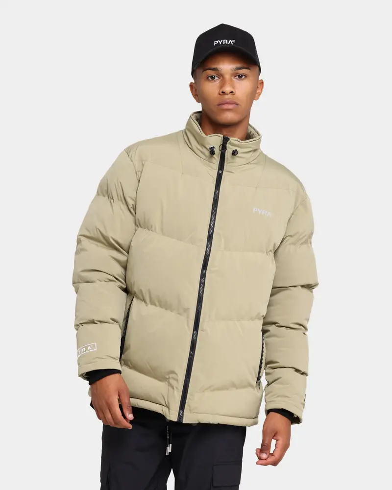 Pyra Padded Puffa Jacket Olive 1