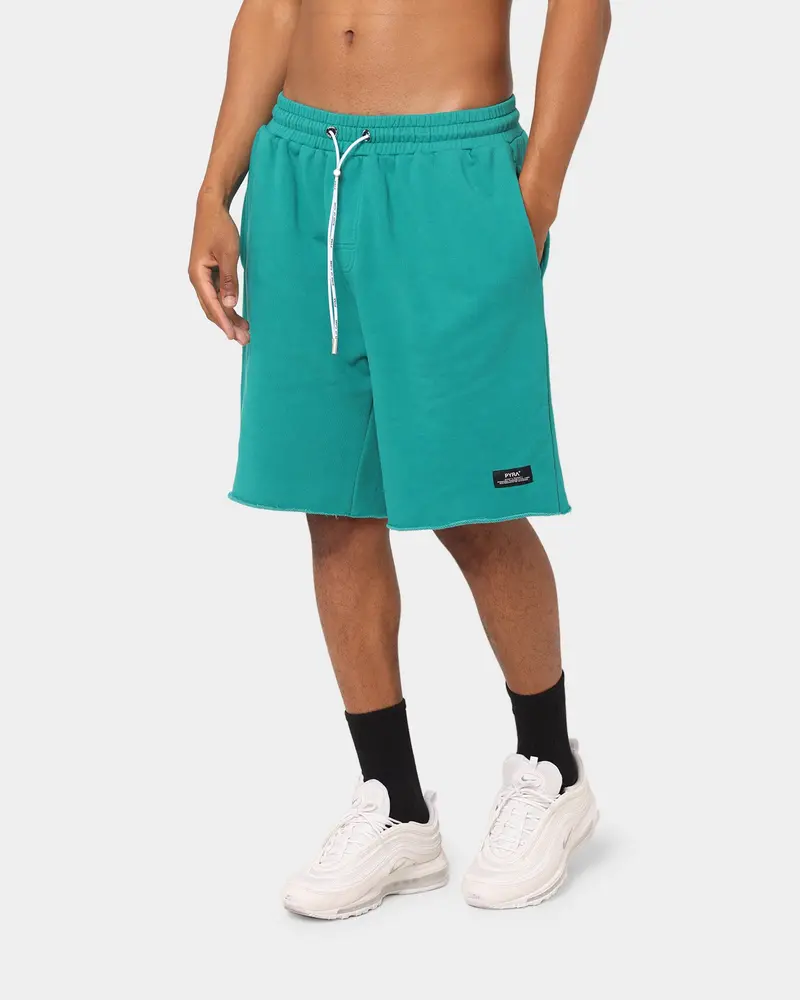 Pyra Raw Slouch Shorts Teal 1