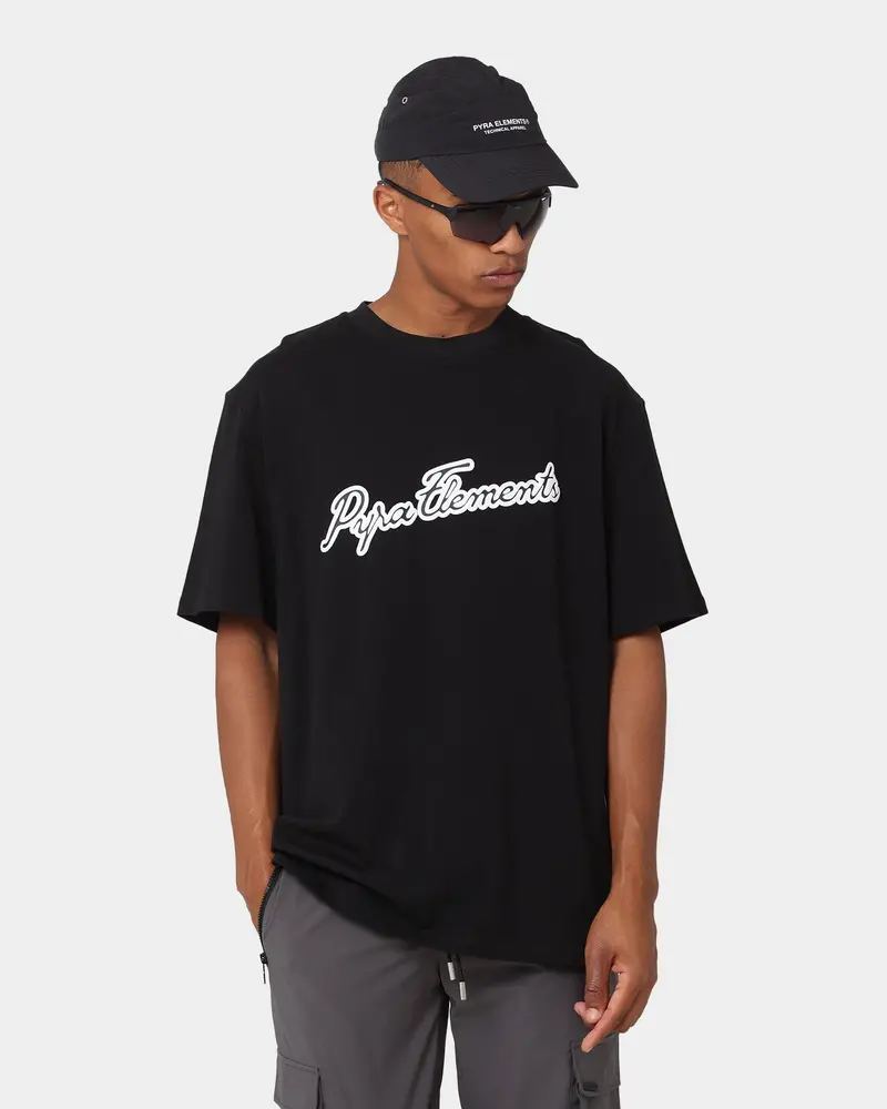 Pyra Script T-Shirt Black/White 1