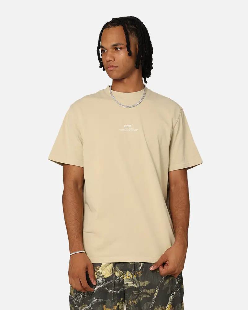 Pyra Stacked Logo T-Shirt Mushroom 1