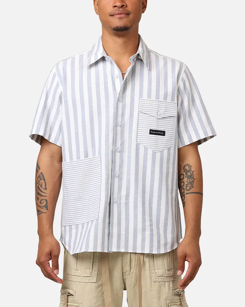 Raised By Wolves Striped Club Shirt Light Blue 1