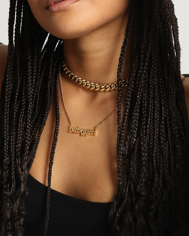 Raising Hell Women's 18" Babygirl Pendant Gold 1