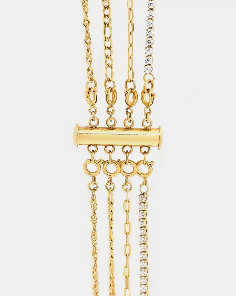 Raising Hell Women's 4 Chain Customisable Clasp Gold 1
