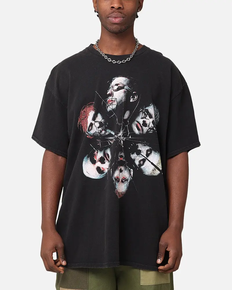 Rammstein Cracked Glass Vintage T-Shirt Black Vintage 1