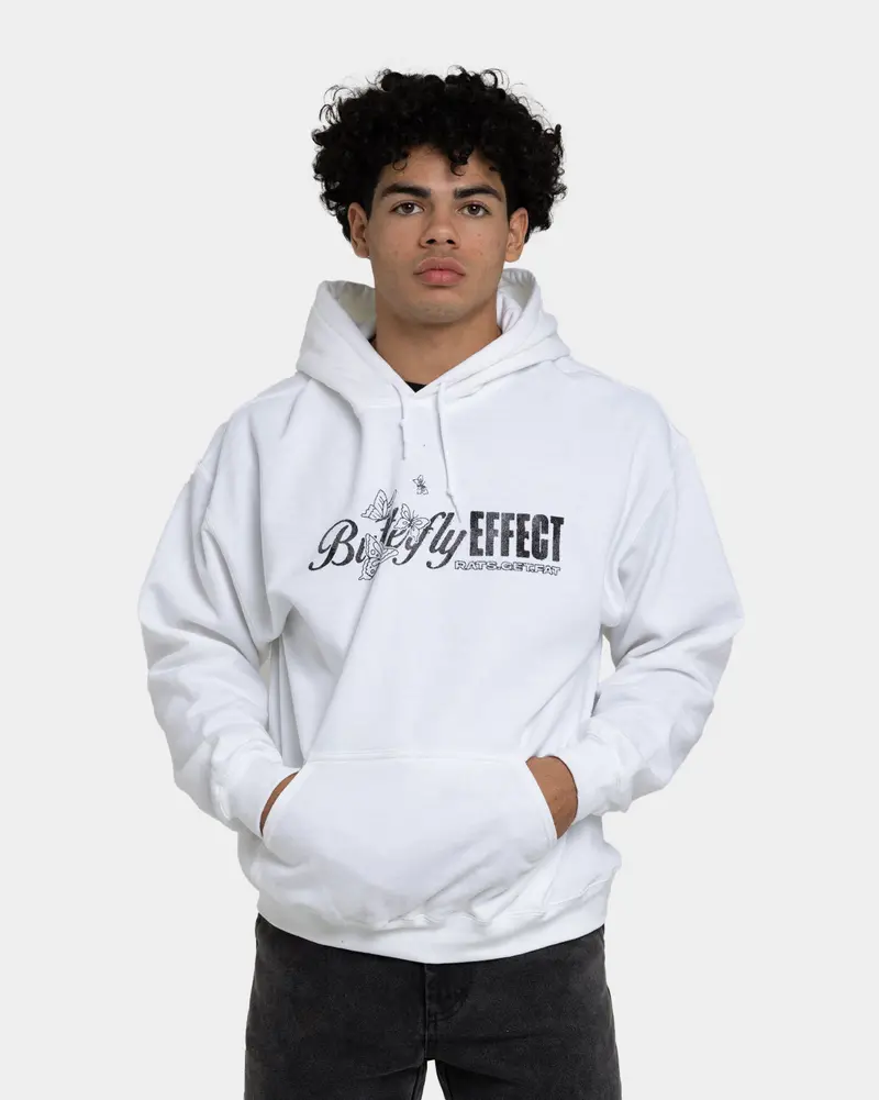 Rats Get Fat Butterfly Effect Hoodie White 1