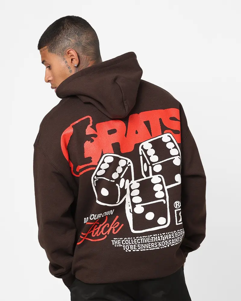 Rats Get Fat Own Luck Hoodie Brown 1