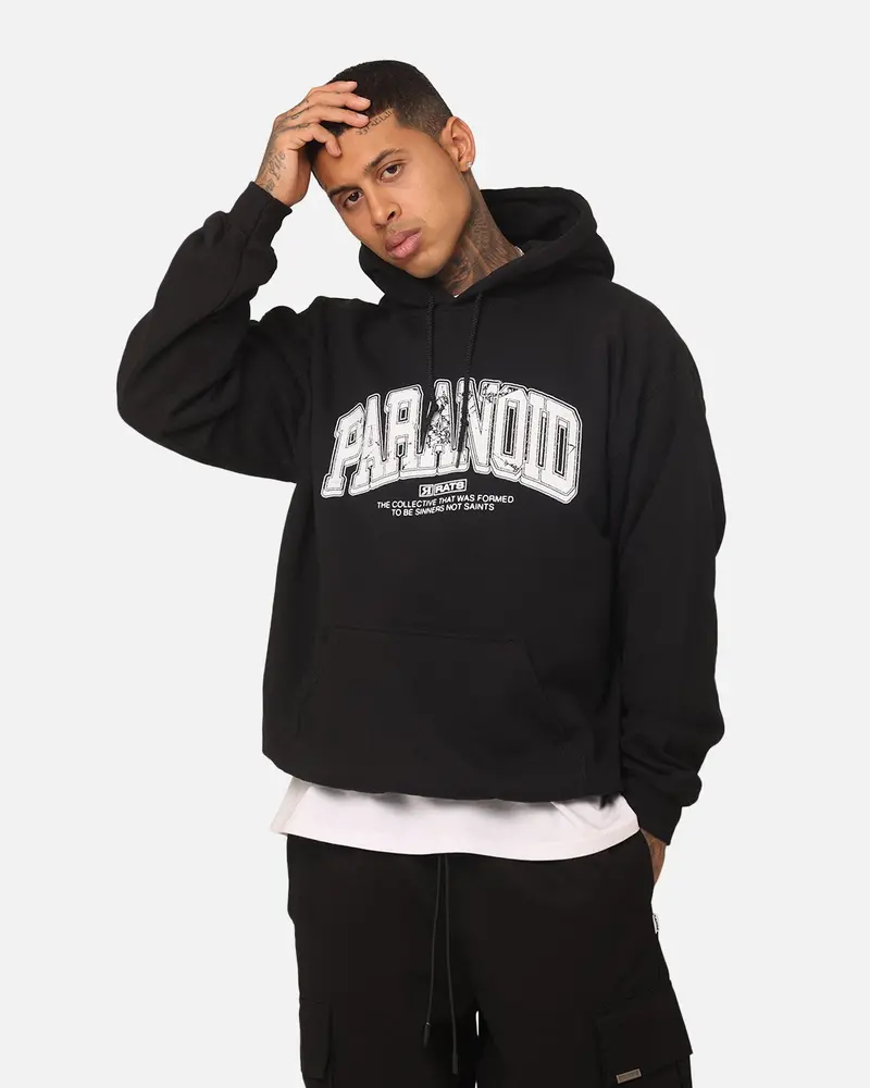 Rats Get Fat Paranoid Hoodie Black 1
