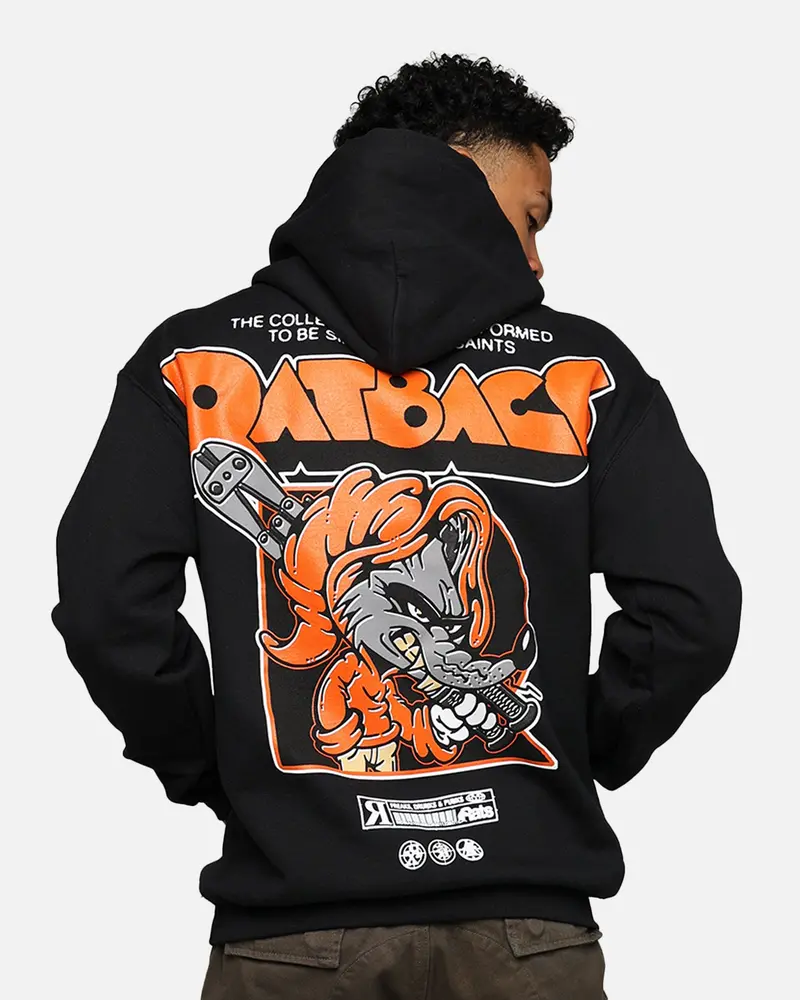 Rats Get Fat Ratbags Hoodie Black 1