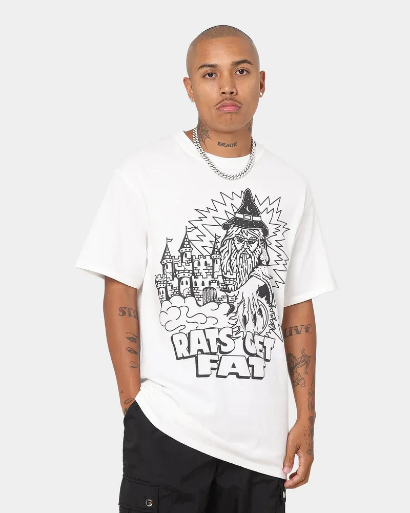Rats Get Fat Wild Wizard T-Shirt White 1